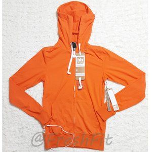 🆕Hoodie Buddie HB Super Full Zip Lightweight Earbuds Hoodie Orange XS NWT